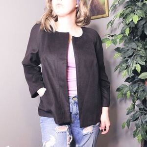 Harve Benard Blazer Jacket Brushed Suede